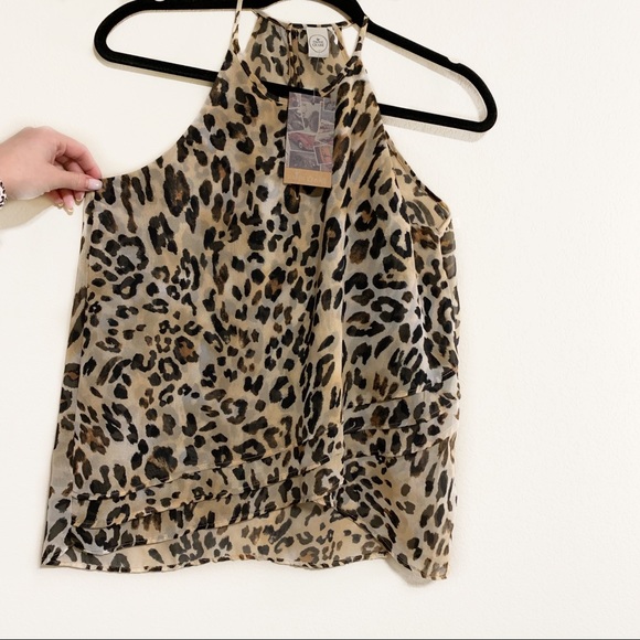 Paper Crane Tops - Paper Crane | Leopard Top NWT